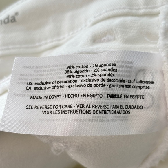 Gloria Vanderbilt Amanda White Capri Pants Sz 14 Comfort Stretch Denim Slimming - Picture 9 of 15